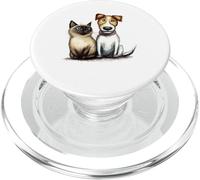 Lindo Gato Perro Mascota Amig PopSockets PopGrip para MagSafe