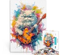 Lindo Gato Persa Rompecabezas de 1000 Piezas para Adolescentes Desafiante de completar, Pero Divertido y Gracioso. decoración de Pared 38x26cm