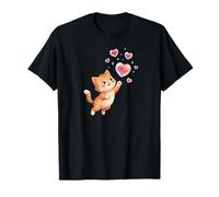 Lindo Gato Persiguiendo Burbujas, Amante de los Gatos Camiseta
