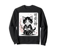 Lindo Gato Samurai bebé Kawaii clásico - Lindo japonés Sakura Sudadera