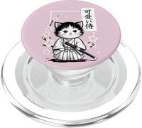 Lindo Gato Samurai bebé Kawaii - Sakura Japonesa PopSockets PopGrip para MagSafe