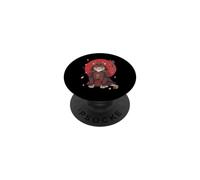 Lindo Gato samurái Bushido Guerrero Katana Arte japonés Kanji PopSockets PopGrip Adhesivo