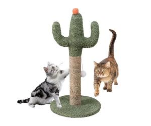 Lindo gato Scratcher, Cactus Cats Scratcher Post, 23,62 x 11,81 x 11,81 pulgadas, vertical, natural, gatito, textura de sisal, poste de uñas para uso en interiores y gatitos