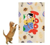Lindo gato Scratchers Pad, desgaste resistente a los arañazos mate, interior de dibujos animados, gato raspador, adhesivo Cat Claw Grinding Mat 19,69 x 31,5 for Pets Grinding Claws, Playing (Multi)
