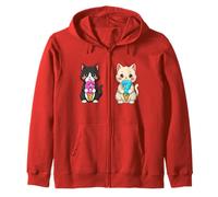 Lindo Gatos Kawaii Neko 67 Drip Meme Divertido Seis Siete Sudadera con Capucha