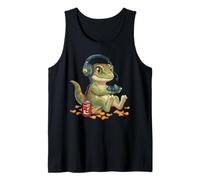 Lindo Gecko Controlador de Videojuegos PC Consola Gaming Nerd Camiseta sin Mangas