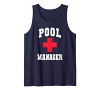 Lindo GERENTE DE PISCINA Viaje a la playa Nadar Vacaciones Playa Vacaciones Camiseta sin Mangas