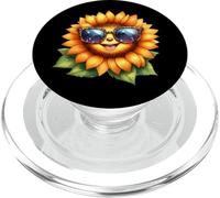 Lindo girasol colorido con gafas de sol PopSockets PopGrip para MagSafe