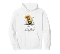 Lindo Girasol con Forma de Abeja y Abeja de Las Escrituras: La alegría del Señor es mi Fortaleza Sudadera con Capucha