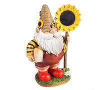 Lindo gnomo de jardín en resina para mejorar tu jardín o decoración del hogar (A)