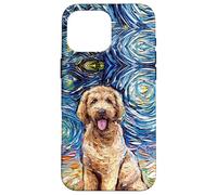 Lindo Goldendoodle Noche Estrellada Doodle Dog Art por Aja Carcasa para iPhone 16 Pro MAX