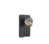 Lindo Goldendoodle Noche Estrellada Doodle Dog Art por Aja PopSockets PopWallet para MagSafe