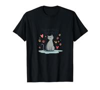 Lindo gráfico de Amante de los Gatos ronroneando Perfectamente imperfecto Camiseta, Hombre, Negro, 5XL