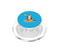 Lindo gráfico de Nutria Marina remando un Kayak Divertido Estilo Kawaii PopSockets PopGrip para MagSafe