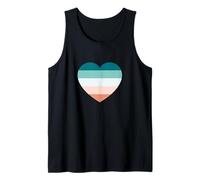 Lindo gráfico temático de retiro costero con rayas de cinco colores Camiseta sin Mangas
