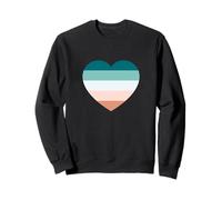 Lindo gráfico temático de retiro costero con rayas de cinco colores Sudadera