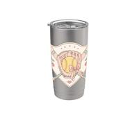 Lindo guante de béisbol de sóftbol con lazo para bate de chica pastel Vaso térmico de acero inoxidable de doble pared