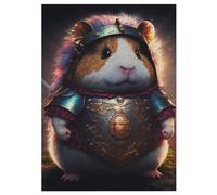 Lindo Guinea Pig Warrior Puzzles Adultos 300 Piezas de Madera Juguete De Puzzle Desafío Del Cerebro Para Niños, Inteligencia 42×30cm