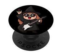 Lindo Guitarrista Bruja Divertido diseño de Amante de la música de Halloween PopSockets PopGrip Adhesivo