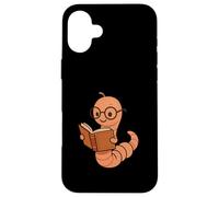 Lindo Gusano de Biblioteca Lectura Gafas Libro Divertido Nerd Carcasa para iPhone 16 Plus