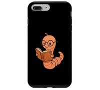 Lindo Gusano de Biblioteca Lectura Gafas Libro Divertido Nerd Carcasa para iPhone 7 Plus/8 Plus