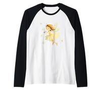 Lindo hada con diente de león para un toque divertido y mágico Camiseta Manga Raglan