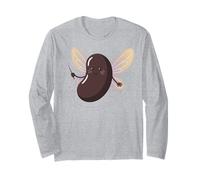 Lindo Hada Madrina Amante de Frijoles Kawaii Humor Vegano Manga Larga