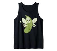 Lindo Hada Madrina Edamame Bean Lover Kawaii Humor Vegano Camiseta sin Mangas