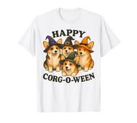 Lindo Halloween Corgi Witch Pack Funny Dog Design Mom Dad Kid Camiseta