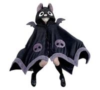 Lindo Halloween Wearable Blanket Hoodie,Lindo Bat Design Halloween Blankets and Throws Super Soft with Demon Wings | Cómodo Bat Cloak, Halloween Throw Blanket for Home, Theme Gathering