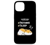 Lindo hámster lista de cosas que hacer nada cansado hámster durmiendo Carcasa para iPhone 13
