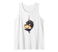 Lindo hámster Ninja Kawaii Chibi Anime Shinobi Pet Art Camiseta sin Mangas