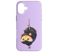 Lindo hámster Ninja Kawaii Chibi Anime Shinobi Pet Art Carcasa para iPhone 16 Plus