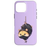 Lindo hámster Ninja Kawaii Chibi Anime Shinobi Pet Art Carcasa para iPhone 16 Pro MAX