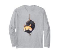 Lindo hámster Ninja Kawaii Chibi Anime Shinobi Pet Art Manga Larga