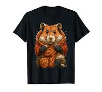 Lindo hámster Tejido Acogedor otoño Animal Arte otoño estética Camiseta