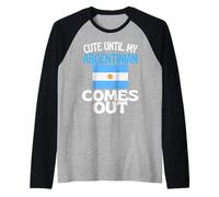 Lindo hasta Que mi Argentino Sale Divertido Argentina Camiseta Manga Raglan