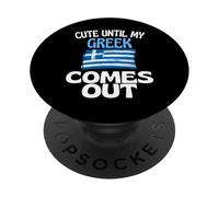 Lindo hasta Que mi Griego Sale Divertido Grecia PopSockets PopGrip Adhesivo