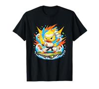 Lindo héroe de Anime de Artes Marciales de Pato de Karate Enojado Ninja Camiseta
