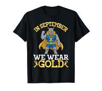 Lindo héroe Rinoceronte en septiembre Usamos cáncer Infantil Dorado Camiseta
