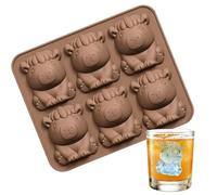 Lindo hielo Molds, Capybara Whiskey Ices Tray, 14,5 x 12,5 x 2 cm, 5,71 x 4,92 x 0,79 pulgadas Tray with Food Grade Silicone, Nonstick Silicone Ice Mold, Ices Cubes with Lindo Fun Design, for Party