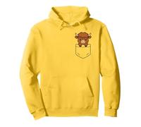 Lindo Highland Cow Pocket Pal Funny Baby Highland Cow Farm Sudadera con Capucha
