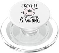 Lindo Hilo de Gato Que tejo a Ganchillo Porque el Asesinato es una artesanía Incorrecta PopSockets PopGrip para MagSafe