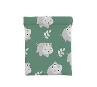 Lindo hipopótamo, Squeeze Top Wallet Bolsa de Almacenamiento para Mujer Monedero pequeño Bolsa de Cambio