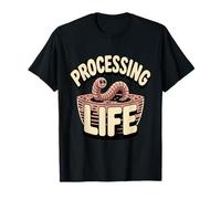 Lindo Humor de codificación de Vida procesando lombrices Camiseta
