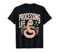 Lindo Humor de codificación de Vida procesando lombrices Camiseta