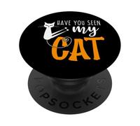 Lindo humor de gato de Halloween: ¿Has visto a mi gato mamás y papás? PopSockets PopGrip Adhesivo
