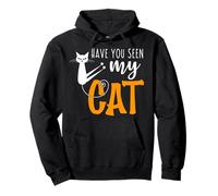 Lindo humor de gato de Halloween: ¿Has visto a mi gato mamás y papás? Sudadera con Capucha