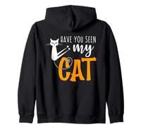 Lindo humor de gato de Halloween: ¿Has visto a mi gato mamás y papás? Sudadera con Capucha