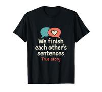 Lindo Humor de Parejas Terminamos Las oraciones del Otro Camiseta